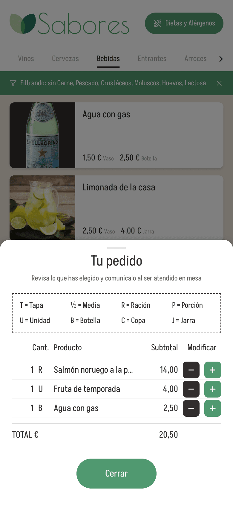 Prepara su pedido